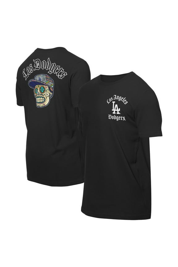 Dodgers New Era Black Sugar Skulls 2 Sided T-Shirt, Classic For Fan,Black color,size 3XL