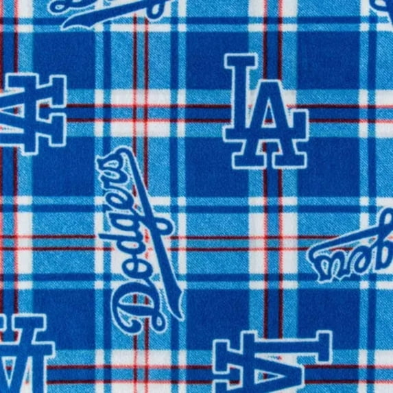Dodgers Plaid Fleece Fabric
