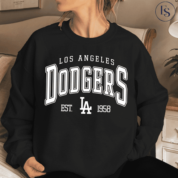 Dodgers Vintage Crewneck Sweatshirt | Classic LA Baseball Fan Pullover | Unisex Game Day Top