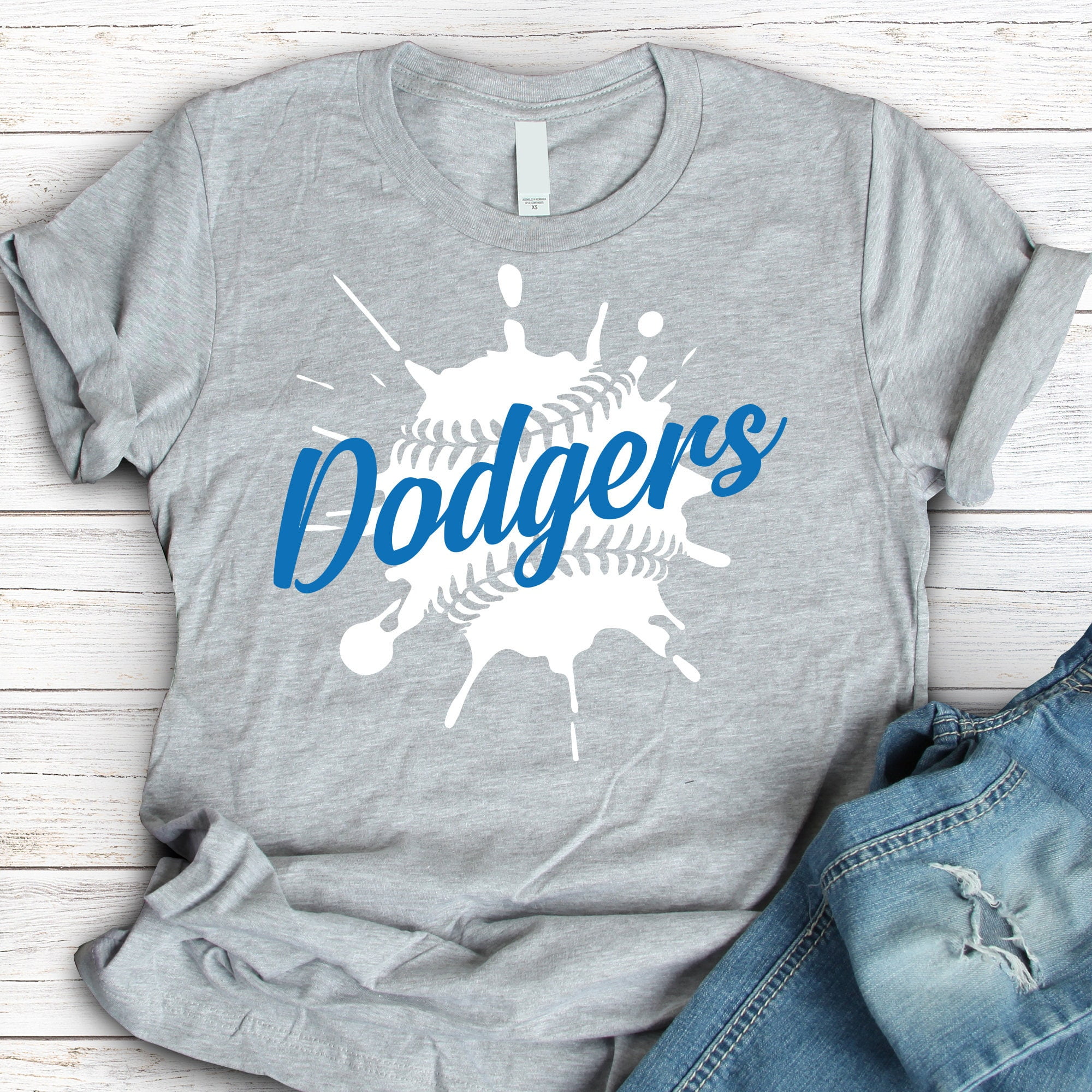 Dodgersbaseball, paint splatter decal, baseball mombaseball shirt ...