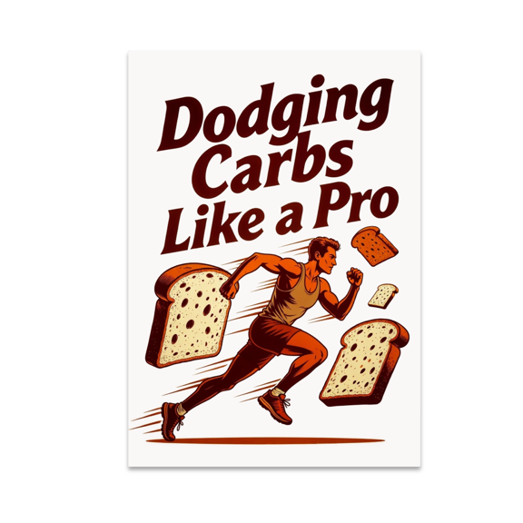Dodging Carbs Like a Pro - Fitness Enthusiast - 13x19 Poster Print
