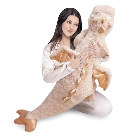 Dodhse Pterosaur Stuffed Animal with Wings - Cute Soft Dinosaurs Plush Toys Little Flying Dragon Plushies Pillow Doll Christmas Birthday Gifts for Kids Boys Girls (Pink,51.18inch/130cm) A101