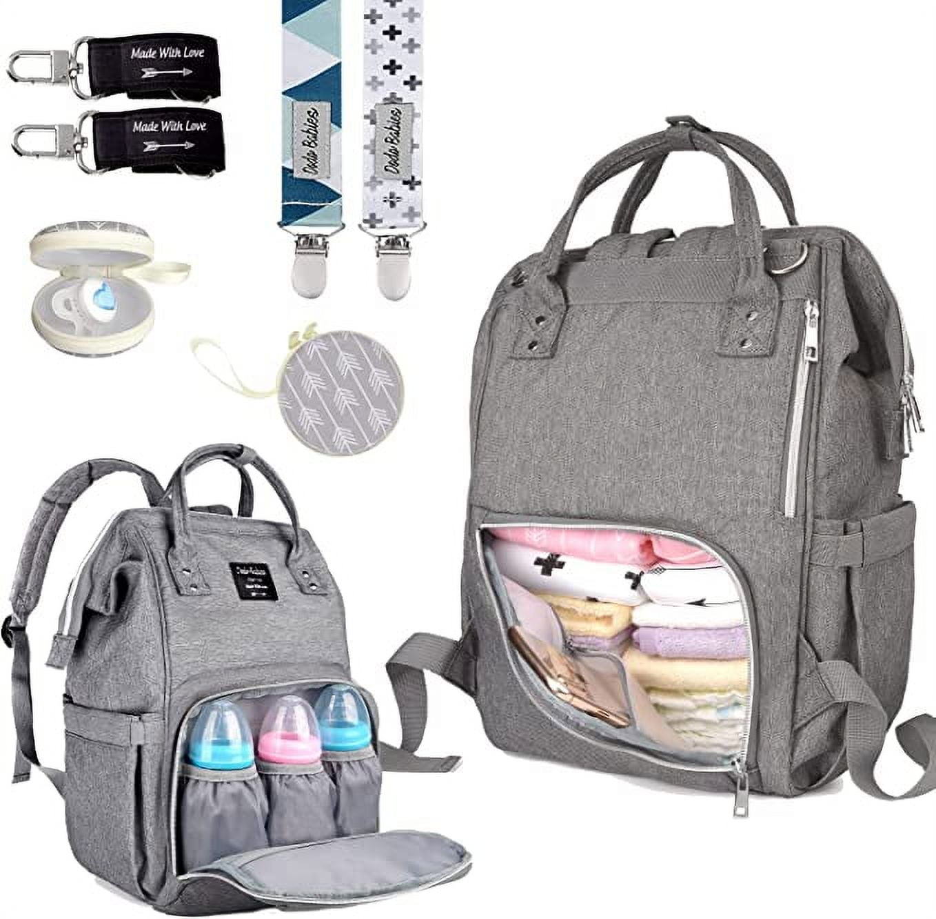 Dodo Babies Diaper Bag Backpack - Waterproof, Insulated, with