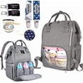 thumbnail image 1 of Dodo Babies Diaper Bag Backpack with 2 Pacifier Clips, Pacifier Case, and Waterproof Nappy Bags, 1 of 6