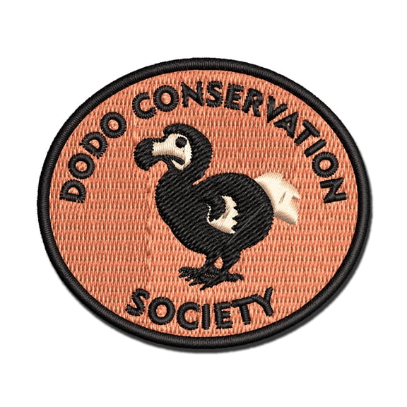 Dodo Conservation Society Applique Multi-Color Embroidered Hook & Loop Patch - 2.5 Inch Small