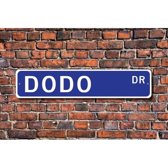 Dodo Dodo Gift Dodo Sign Dodo decor Dodo expert Dodo lover extinct flightless bird bird lover Metal Aluminum Sign - Size: 16 x 4 Inches