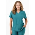 thumbnail image 1 of Dodo - Women's V-Neck Teal Scrub Top - Comfortable Workwear - 2XL, 1 of 7