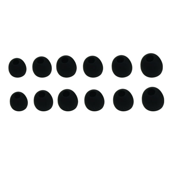 Dodocool 12PCS / 6 Pairs Replacement Earbuds Ear Tips Ear Buds Silicone Tips for In Ear Headphones 3 Sizes Small Medium Large Headphone Accessories
