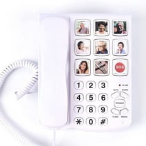 Dododuck Amplified Corded Phone for Seniors with Large Easy to Read Buttons with Pictures, Extra Loud Ringer, Adjustable Volume and Long Cord