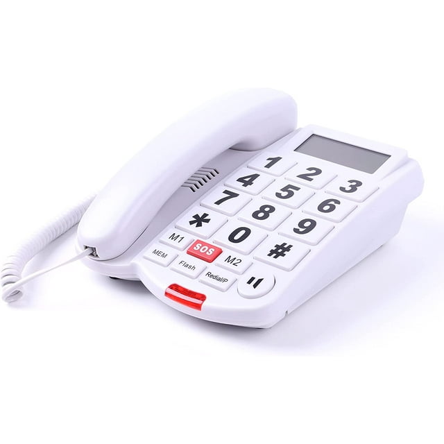 Dododuck Corded Big Button Phone for Seniors, Caller ID, Extra Loud