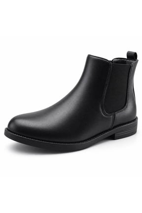 Womens Chelsea Ankle Booties Slip On Elastic Side Boots Flat Heel Daily Dress Boots for Fall and Winter