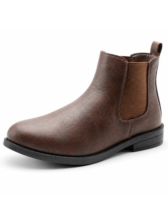 Womens Chelsea Ankle Booties Slip On Elastic Side Boots Flat Heel Daily Dress Boots for Fall and Winter