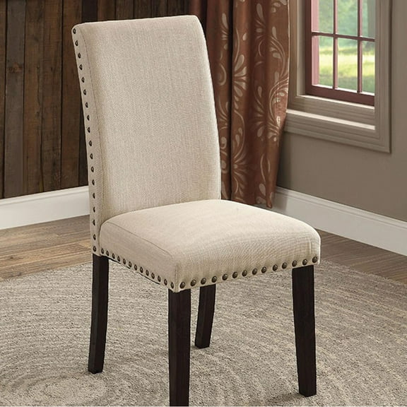 Dodson I Transitional Side Chair, Black, Set of 2- Saltoro Sherpi