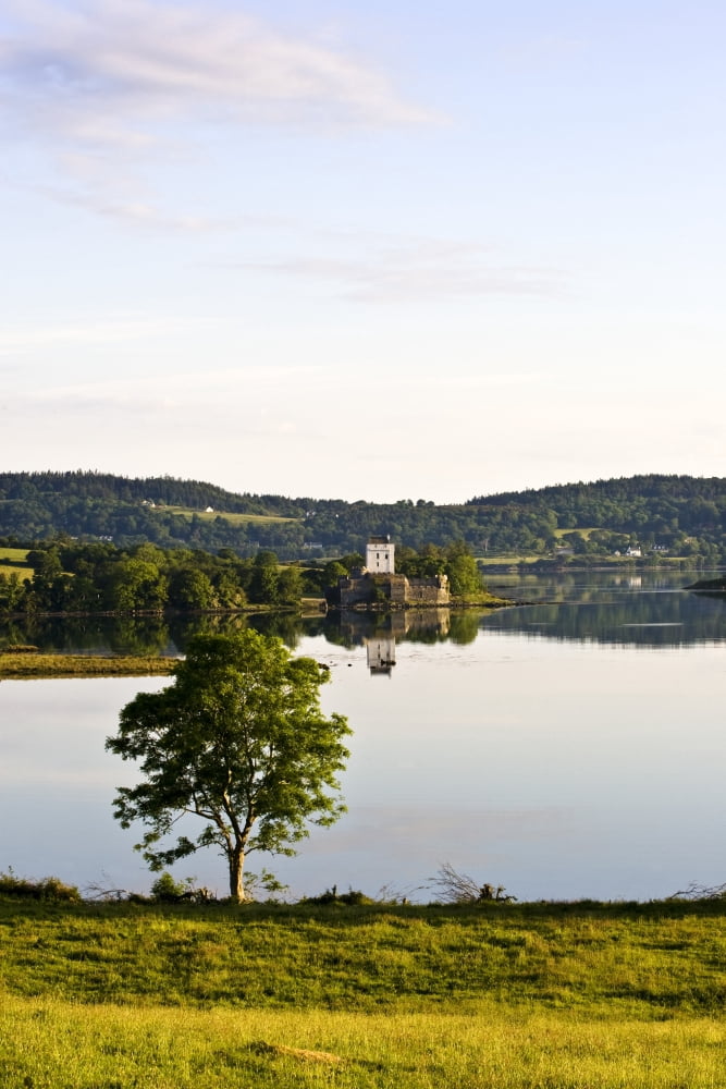 Doe Castle County Donegal Ireland Historic Coastal Irish Castle Seen In The Distance Canvas Art - Peter McCabe Design Pics (22 x 34)