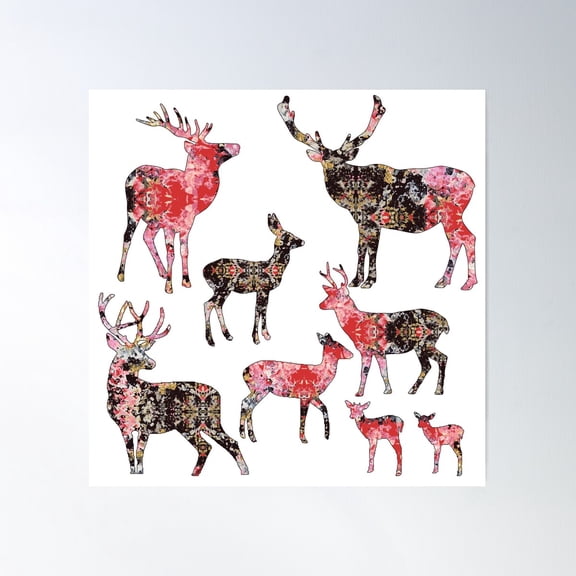 Doe Ewe Love Me Bucky Boy? Poster Wall Art, Modern Wall Decor For Living Room Bedroom, 24x24 UNFRAMED