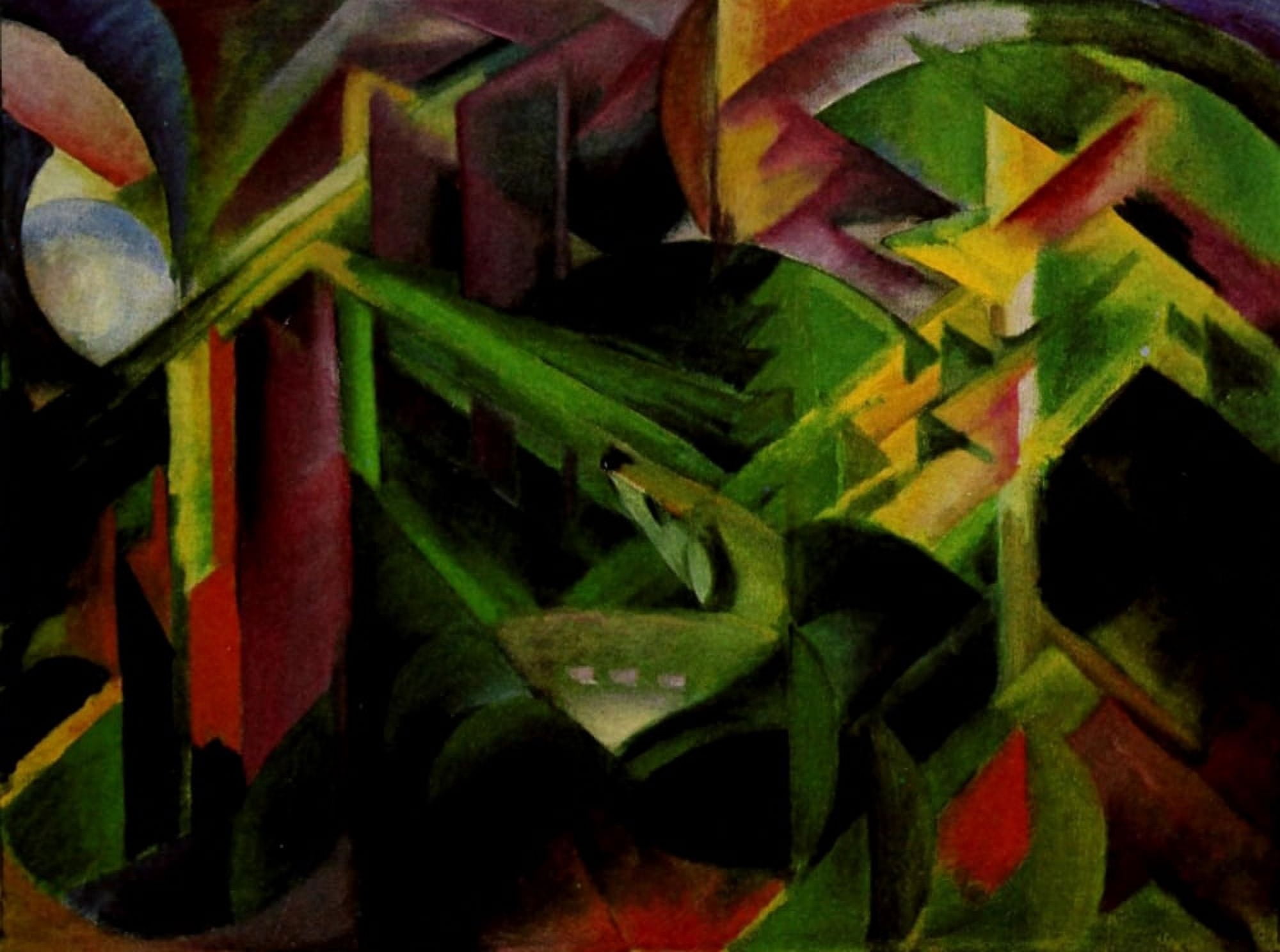 Doe in Cloister Garden 1911 Canvas Art - Franz Marc (18 x 24)