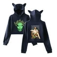 thumbnail image 1 of Doechii Cat Ear Fashion Street Trendy Hoodie Women's Short Sportswear, 1 of 2