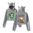 thumbnail image 1 of Doechii Cat Ear Fashion Street Trendy Hoodie Women's Short Sportswear, 1 of 2