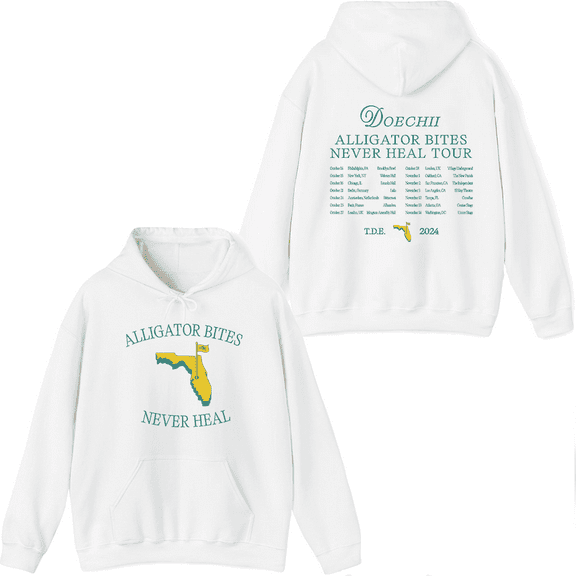 Doechii Merch Alligator Bites Never Heal Tour Hoodie Hoodies Unisex Rapper Long Sleeve Pullover
