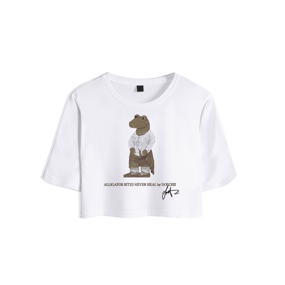 Doechii Merch Alligator Crop Top T-shirt Baby Shorts Suits Women Girls Short Sleeve Tees