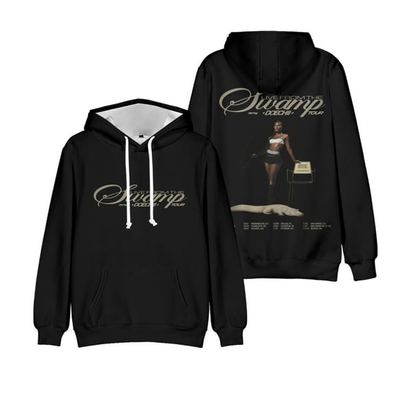 Doechii Merch Live from the Swamp Tour Hoodie Unisex Long Sleeve Pullover Tops