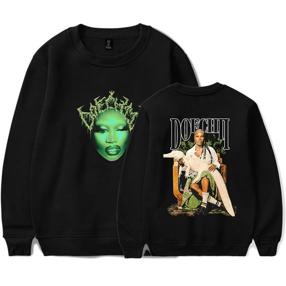 Doechii Merch unisex fashion retro trend long sleeved round neck pullover