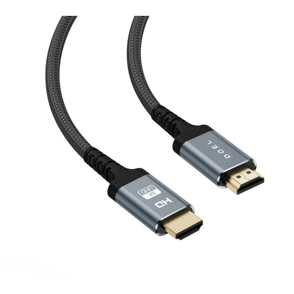 Doel 8k HDMI 2.1 Cable 48Gbps 6.6FT, Ultra High Speed HDMI Cable Braided Cord-4K@120Hz 8K@60Hz Compatible with PS5/Blu-ray/Roku TV/Switch/TV/Monitor