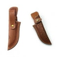 thumbnail image 1 of FIEWESEY Brown Leather Sheath For Straight Fixed Blade Knife Up To 4" Blade - 1 Pcs, 1 of 1