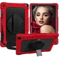 thumbnail image 1 of Doemoil For Walmart Onn 10.1 Tablet Case 2022 For Walmart Onn 10.1 Gen 3 Model 100071485 Tab Case Shockproof Kids Friendly Armor Case Kickstand Shoulder Hand Strap Protective Shell - Red+Black, 1 of 6