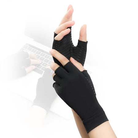 Doeplex Arthritis Gloves Fingerless Compression Gloves for Women and Men, Carpal Tunnel for Pain Relief, Computer Typing, and Everyday Support for Hands, 1 Pair