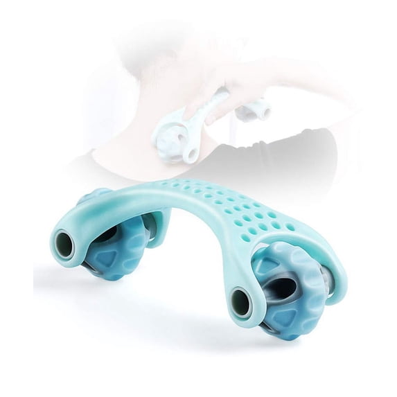Doeplex Muscle Roller Handheld Massager for Shoulder and Neck, Full Body Relaxation Roller for Soreness, Cramping Pain Relief(Blue)