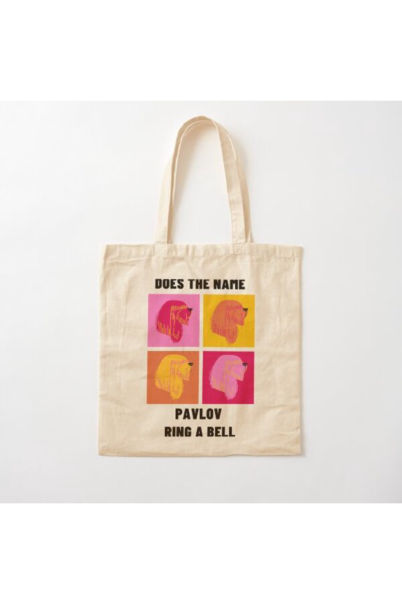 Does The Name Pavlov Ring A Bell Canvas Tote Bags, Reusable Shopping Bag