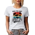 thumbnail image 1 of Does This Shirt Make Me Look Retired, Retirement Quote with Retro Beach, White T-Shirt, Small, 1 of 5