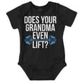 thumbnail image 1 of Does Your Grandma Even Lift Exercise Romper Boys or Girls Infant Baby Brisco Brands 12M, 1 of 6