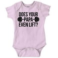 thumbnail image 1 of Does Your Papa Even Lift Gym Workout Romper Boys or Girls Infant Baby Brisco Brands 24M, 1 of 6