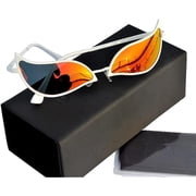 Doflamingo Sunglasses Anime One Piece Cosplay Glasses 100% Anti UV Joker Sunglasses Arc Design, Red, 10