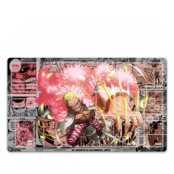 Doflamingoo Playmat, TCG CCG Playmat Anime Desk Mat Mousepad Trading Card Game Mat