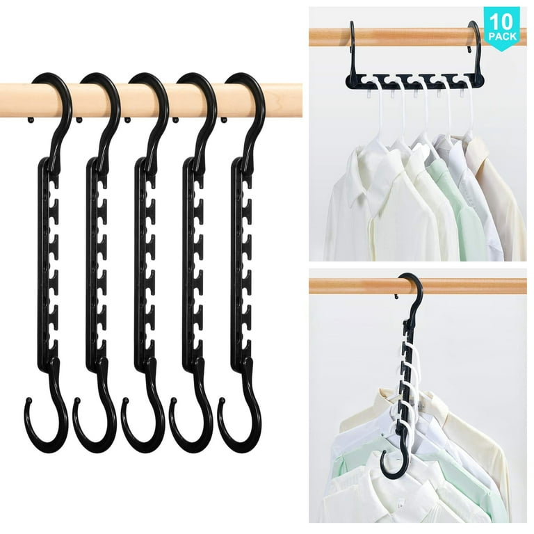 Chainplus Magic Space Saving Hangers for Clothes Hangers Space Saving  Wardrobe Clothing Hanger Organizer Closet Space Saver Hangers (12 Pack) 