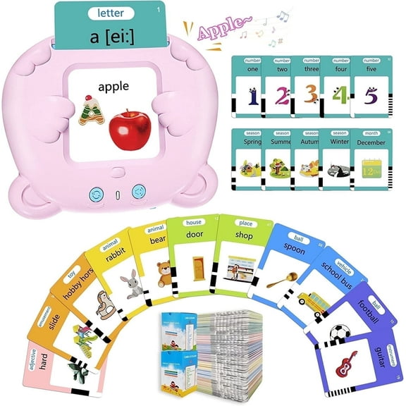 Dofulay Talking Flash Cards Learning Toys for Toddlers 1-3 Year Old Boys Girls Toddlers Toys 255 Cards 510 Sight Words Kids Birthday Christmas Gifts, Pink