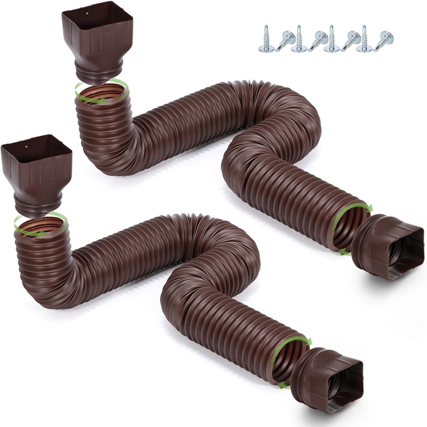 Dofurz 2 Pack Flexible Rain Gutter Downspout Extensions,Drain Downspout ...