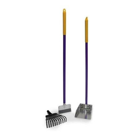 Dog 3 Piece Durable Lightweight Waste Pickup Set Spade Rake and Scoop