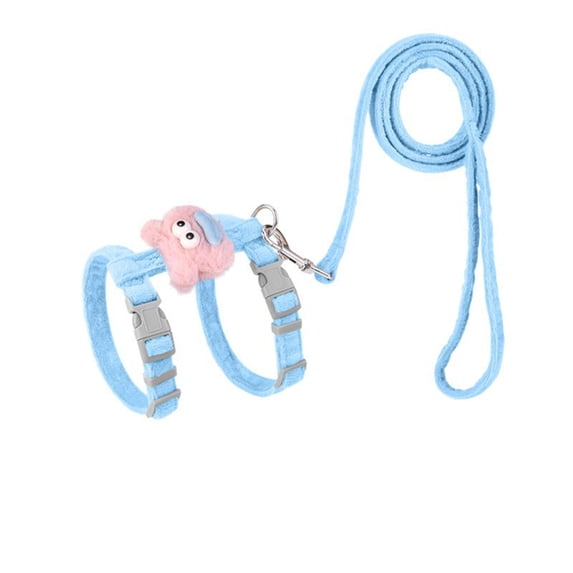 Dog Adjustable Harness Leash Set, H Shape Outdoor Walk Vest for Small Medium Breed, Control Handle on Back for Owner Grip