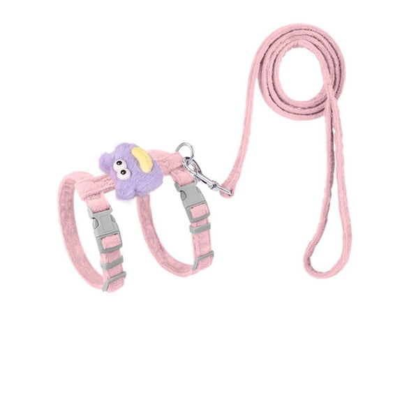 Dog Adjustable Harness Leash Set, H Shape Outdoor Walk Vest for Small Medium Breed, Control Handle on Back for Owner Grip