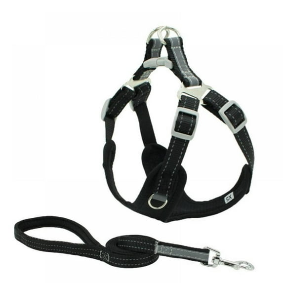 Dog Adjustable Reflective Harness And Leash Set For Small Medium Large Dogs