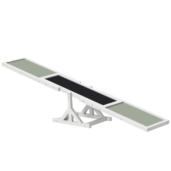 Dog Agility Seesaw, Fir Wood Construction, Anti-Slip Surface, 110 LBS Capacity, Outdoor Training