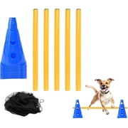 Dog Agility Training Set   Obstacle Course Kit with Cones & Crossbar Jump Poles, Coordination Exercise Equipment for Dogs, Multi-Sport Practice Gear for Equestrian & Soccer DrillsRL 1 Set