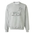 thumbnail image 1 of Dog And Cat In Line Art Sweatshirt Women -Image by Shutterstock, Female Small, 1 of 4