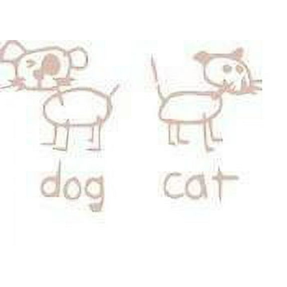 Dog And Cat - Wall Decal Picture Art – Living Room – Peel & Stick Sticker - Vinyl Wall Decal - 22 Colors Available