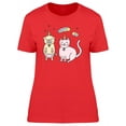 thumbnail image 1 of Dog And Cat With Unicorn Horns T-Shirt Women -Image by Shutterstock, Female x-Large, 1 of 2