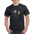 thumbnail image 1 of Dog And Ice Cream In Space T-Shirt Men -Smartprints Designs, Male x-Large, 1 of 4